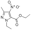 1-ETHYL-3-METHYL-4-NITRO-1H-PYRAZOLE-5-CARBOXYLIC ACID ETHYL ESTER 结构式