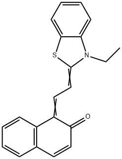 1-[[3-乙基-2(3H)-苯并噻唑亚基]亚乙基]-2(1H)-萘酮 结构式