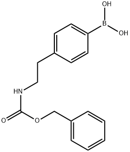 4-(2-(BENZYLOXYCARBONYLAMINO)ETHYL)PHENYLBORONIC ACID 结构式