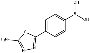 4-(5-AMINO-1,3,4-THIADIAZOL-2-YL)PHENYLBORONIC ACID 结构式