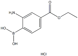 2-amino-4-(ethoxycarbonyl)phenylboronic acid, HCl 结构式