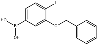 3-苄氧基-4-氟苯硼酸 结构式