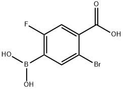 5-BROMO-4-CARBOXY-2-FLUOROPHENYLBORONIC ACID 结构式