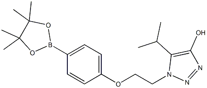 4-(2-(4-HYDROXYISOPROPYL-1,2,3-TRIAZOL-1-YL)ETHOXY)PHENYLBORONIC ACID PINACOL ESTER 结构式
