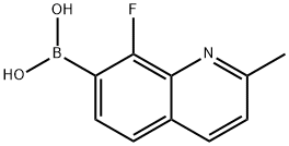 8-FLUORO-2-METHYLQUINOLINE-7-BORONIC ACID 结构式