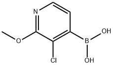 3-氯-2-甲氧基吡啶-4-硼酸 结构式