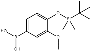 4-叔丁基二甲基硅氧基-3-甲氧基苯硼酸 结构式