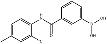 3-(2-氯-4-甲基苯基氨甲酰基)苯硼酸 结构式