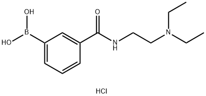 3-[2-(二乙基氨基)乙基氨甲酰基]苯硼酸盐酸盐 结构式