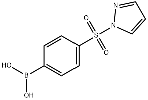 4-(1H-吡唑-1-基磺酰基)苯硼酸 结构式