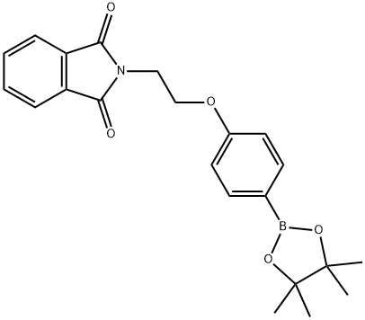 4-(2-(1,3-DIOXOISOINDOLIN-2-YL)ETHOXY)PHENYLBORONIC ACID, PINACOL ESTER 结构式