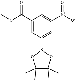 3-METHOXYCARBONYL-5-NITROPHENYLBORONIC ACID, PINACOL ESTER 结构式