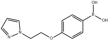 4-(2-(1H-PYRAZOL-1-YL)ETHOXY)PHENYLBORONIC ACID 结构式