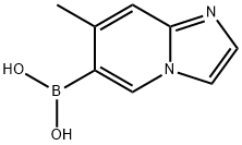 7-METHYLIMIDAZO[1,2-A]PYRIDINE-6-BORONIC ACID 结构式