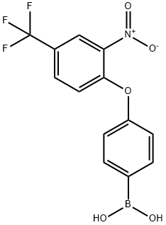 4-(2-NITRO-4-(TRIFLUOROMETHYL)PHENOXY)PHENYLBORONIC ACID 结构式