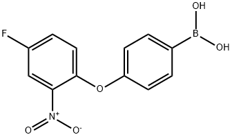 4-(4-氟-2-硝基苯氧基)苯硼酸 结构式