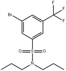N,N-DIPROPYL 3-BROMO-5-TRIFLUOROMETHYLBENZENESULFONAMIDE 结构式