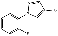 4-溴-1-(2-氟苯基)吡唑 结构式