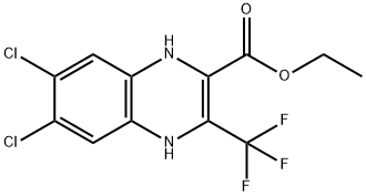 ETHYL 6,7-DICHLORO-3-TRIFLUOROMETHYL-1,4-DIHYDROQUINOXALINE-2-CARBOXYLATE 结构式