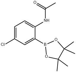 2-乙酰胺-5-氯苯硼酸频那醇酯 结构式