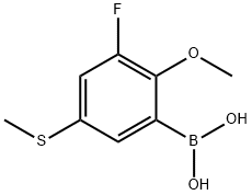 3-FLUORO-2-METHOXY-5-METHYLTHIOPHENYLBORONIC ACID 结构式