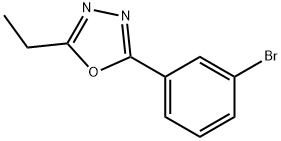 2-(3-BROMOPHENYL)-5-ETHYL-1,3,4-OXADIAZOLE 结构式