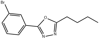 2-(3-BROMOPHENYL)-5-BUTYL-1,3,4-OXADIAZOLE 结构式