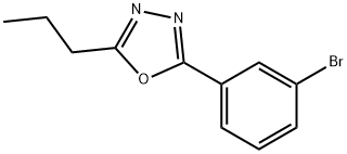 2-(3-BROMOPHENYL)-5-PROPYL-1,3,4-OXADIAZOLE 结构式