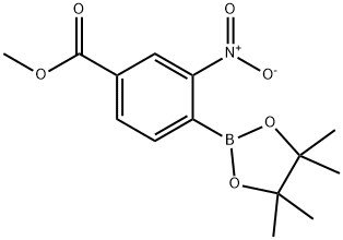 4-METHOXYCARBONYL-2-NITROPHENYLBORONIC ACID, PINACOL ESTER 结构式