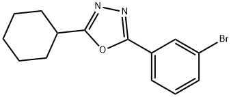 2-(3-BROMOPHENYL)-5-CYCLOHEXYL-1,3,4-OXADIAZOLE 结构式
