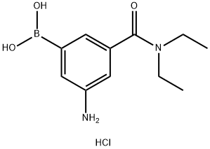 3-AMINO-5-DIETHYLCARBAMOYLPHENYLBORONIC ACID, HCL 结构式