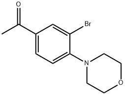 3-溴-4-(4-吗啉基)苯乙酮 结构式