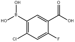 5-BORONO-4-CHLORO-2-FLUOROBENZOIC ACID 结构式