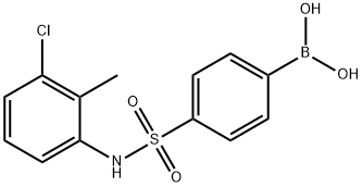 4-(N-(3-CHLORO-2-METHYLPHENYL)SULFAMOYL)PHENYLBORONIC ACID 结构式