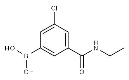N-ETHYL 3-BORONO-5-CHLOROBENZAMIDE 结构式