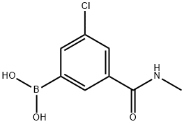 N-METHYL 3-BORONO-5-CHLOROBENZAMIDE 结构式
