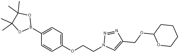 4-(2-(4-(THPO-METHYL)-1,2,3-TRIAZOL-1-YL)ETHOXY)PHENYLBORONIC ACID, PINACOL ESTER 结构式