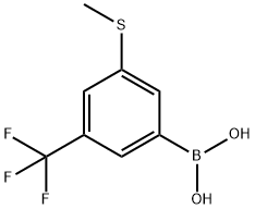 3-(METHYLTHIO)-5-(TRIFLUOROMETHYL)PHENYLBORONIC ACID 结构式