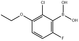 2-氯-3-乙氧基-6-氟苯硼酸 结构式
