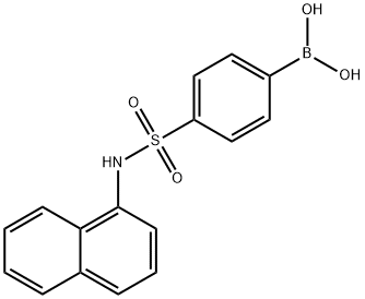 4-(N-NAPHTHALEN-1-YLSULFAMOYL)PHENYLBORONIC ACID 结构式