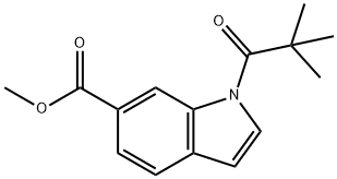N-BOC-1H-吲哚-6-羧酸甲酯 结构式