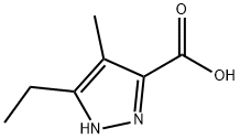 5-乙基-4-甲基-1H-吡唑-3-羧酸 结构式