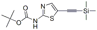 Carbamic  acid,  N-[5-[2-(trimethylsilyl)ethynyl]-2-thiazolyl]-,  1,1-dimethylethyl  ester 结构式