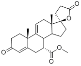(7a,17a)-17-羟基-3-氧代-孕甾-4,9(11)-二烯-7,21-二羧酸 gamma-内酯甲酯 结构式