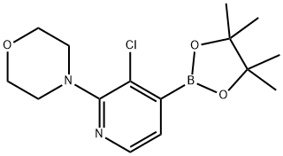 2-吗啡啉基-3-氯吡啶-4-硼酸嚬哪醇酯 结构式