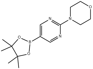 2-(4-吗啡啉基)嘧啶-5-硼酸嚬哪醇酯 结构式