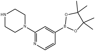 2-(1-哌嗪)吡啶-4-硼酸频哪酯 结构式