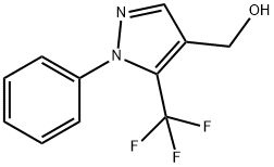 1-苯基-5-(三氟甲基)-1H-吡唑-4-甲醇 结构式