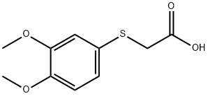 2-(3,4-二甲氧基苯基硫代)乙酸 结构式