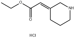 (E)-2-(哌啶-3-亚基)乙酸乙酯盐酸盐 结构式